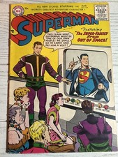 Superman #104 Mar 1956 The Super-Family From Out Of Space Boring Cover VG/FN picture