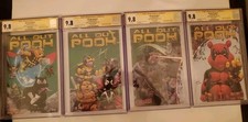 All Out Pooh #1 4 Connecting Covers CGC 9.8 SS Marat Mychaels Signed picture