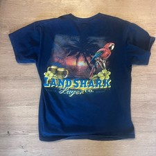 Vintage Jimmy Buffett Authentic LandShark Lager Parrot T-Shirt  graphic Size M picture