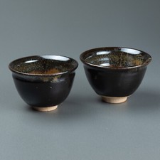 Takatori Kuremitsu Pair Sencha Cups 高取暮蜜夫婦煎茶茶碗 picture