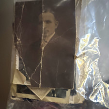 Hugh Lot 100 Junk/Damaged Vintage Snapshots B&W picture