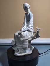 Vintage Lladro Figurine #4576 New Shepherdess, Gloss Finish 10.5