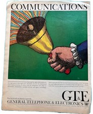 1965 GTE General Telephone Electronics Communications Print Ad Space Age MCM picture