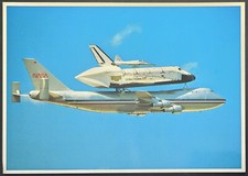 1982 NASA Space Shuttle Columbia on Boeing 747 Vintage Postcard Impact Photo picture