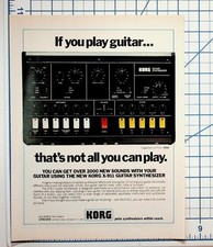 KORG X-911 Guitar Synthesizer Vintage Magazine Ad Unicord Westbury NY Ephemera picture
