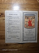 Early ad Presto Pipe opener HIBBARD SPENCER BARTLETT Chamberlain Haber Chemical picture