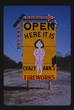 Crazy Ann's Fireworks sign Route 441 Vonore Tennessee 1980s Old Photo picture