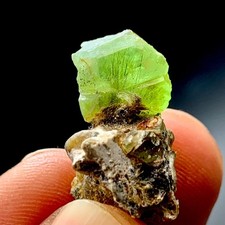 29 CT Terminated Natural Peridot Crystal with Scroll SpecimenFrom Pakistan picture