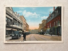 O793 Vintage Postcard Main Street Biddeford Maine ME Artwork Street View picture