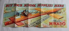 vintage original 1920s - 1930s Eagle Mikado Pencils advertising poster set of 2 picture