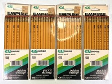 NOS 4 Packs of (10) 1980 Vintage Empire #2 Pencils Made in USA Yellow Non-Toxic picture