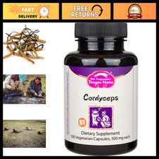Dragon Herbs - Cordyceps Capsules - 100 Capsules, 450 mg Each picture