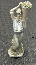 Vintage Miquel Requena Spain Flower Seller Man Porcelain Figurine Valencia picture