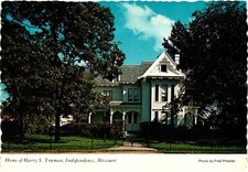 Vintage Postcard 4x6- Home of Harry S. Truman, Independence, MO UnPost 1960-80s picture
