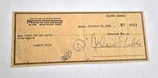 Clark Gable Autographed Bank Check - 1948 - 