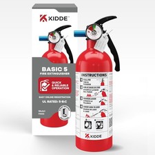 Kidde Basic 5 Fire Extinguisher for Home 5-B:C FA5G Red Aluminum Compact picture