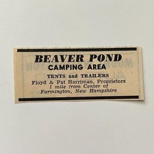 Beaver Pond Camping Area Floyd & Pat Harriman Farmington NH 1974 Ad TAK6-S59 picture