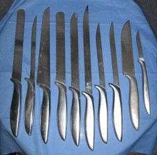 10 Vtg Silver Gerber Kitchen Knives Durendal Lord Sandwich Little Snick picture