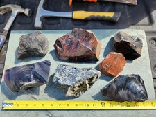 7 Piece Rough Obsidian Variety Collection, 9+ lbs, Mahogany, Gold Sheen, Rainbow picture