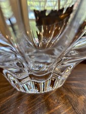 Vintage Clear Crystal Centerpiece Bowl with a Fluted Design, Possibly Heisey picture