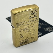 Glock Custom Zippo Lighter | Brass Zippo + Engraved Card | Made In USA picture