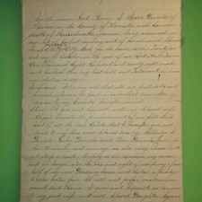 1828 Moses Daniels Mendon MA Will 8pp Aldrich Southwick Family Manuscript picture