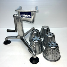 Vintage Englishtown Salad-Matic Food Grater Shredder Stainless Steel 5 Cones picture