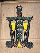 Vintage Cast Iron Trivet Grain & Tassel Marked 254 Painted  picture