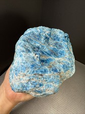 6 lb 11.1 oz. Large 3036 Grams Natural Blue Apatite Rough Stone Crystal Mineral picture