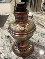 Antique Center-Draft Oil Lamp — Naugatuck Flame Spreader — Late 1800’s picture