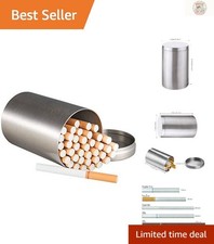 High Capacity 100mm Cigarette Case - Durable Silver Stainless Steel Design picture
