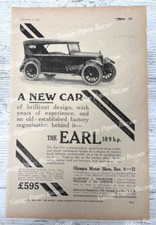 The Earl Car Eric-Campbell Dobson & Smith antique 1921 double-sided print picture