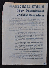 Original WWII Red Army Leaflet Stalins Message to Germans Oder Front 1945 RARE picture