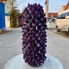 24.55LB New find purple Phantom Quartz Crystal Cluster mineral samples healing picture
