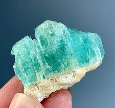 86 Carat Beautiful Green Tourmaline Crystal Bunch From Afghanistan picture