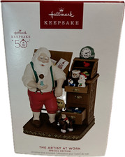 2023 HALLMARK THE ARTIST AT WORK SPECIAL EDITION SANTA CHRISTMAS ORNAMENT NIB picture