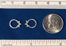 RDLC Traditional 1:9 Model Horse Scale ENGRAVED WESTERN SNAFFLE BIT Silver-toned picture