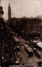 Denver 16th St & D&F Tower Postcard - Busy Street Scene, Early 1900s RPPC picture