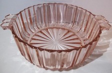 Vtg 1930s Pink Depression Federal Glass Co Diana Handled Cream Soup Bowl picture