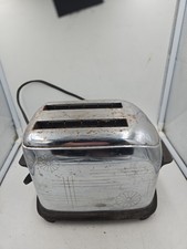 Toaster Art Deco Toastmaster Daiseys Chrome Model 1B6 Brown Bakelite Handles  picture