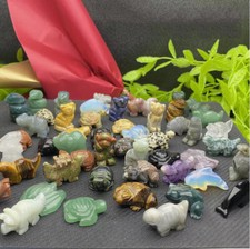 50pcs Wholesale Mix Natural Quartz crystal Animal Carved Mini Skull Healing gift picture