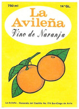 RARE Vintage - Vino de Naranja LA AVILEÑA - Cuban Orange Wine Paper Labels. Cuba picture