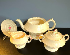 Spode Copeland Spode's Jewel Billingsley Rose Tea Set Teapot 6 oz 4pc picture