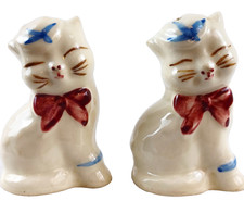 Vintage Shawnee Pottery Puss 'N Boots Salt & Pepper Shakers Cat Kitten USA picture