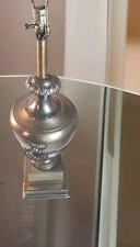Vintage 34” Heavy Art Deco Solid Brass Retro Urn Style Table Lamp picture
