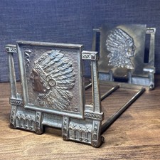 Vintage Art Nouveau Judd Mfg Co Native American Sliding Book Holder Stand picture