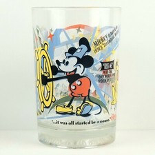 McDonalds Glass Tumbler Walt Disney Mickey Mouse Donald Duck Pluto 100 Years picture