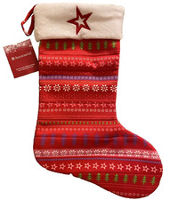American Girl Christmas Stocking Authentic Fun Colorful 17 1/2 in long Roomy NEW picture