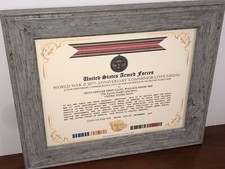 WORLD WAR TWO 50TH ANNIVERSARY COMMEMORATIVE MEDAL CERTIFICATE ~ Type 1 picture