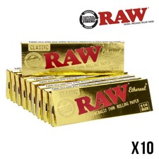 🤤 10 PKS RAW ETHEREAL 1 1/4 (1.25) SIZE ROLLING PAPERS 🔥 NEW 🔥 500 PAPERS picture